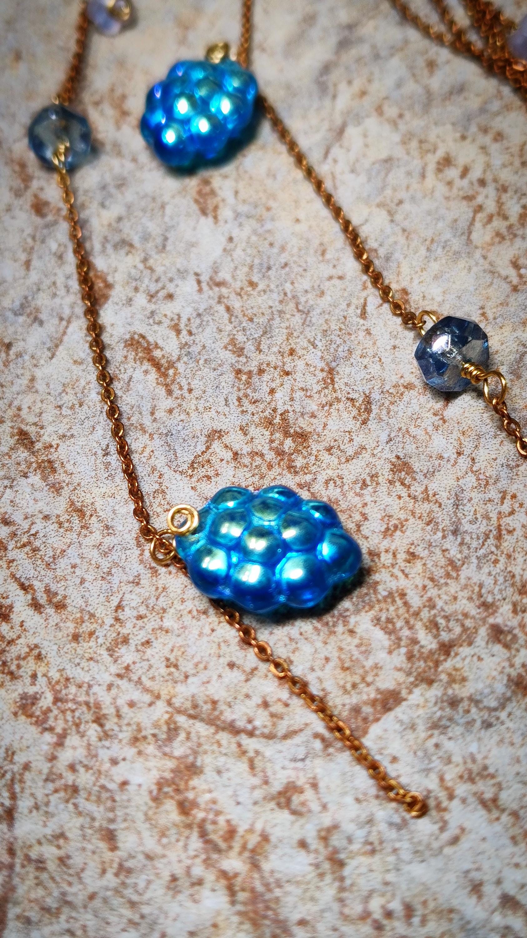 Wrap Around Earring With Czech Glass Grapes | Flower Ear Cuff No Piercing | Boho Goddess | Cottagecore Jewelry | USA Made Earthy Jewelry