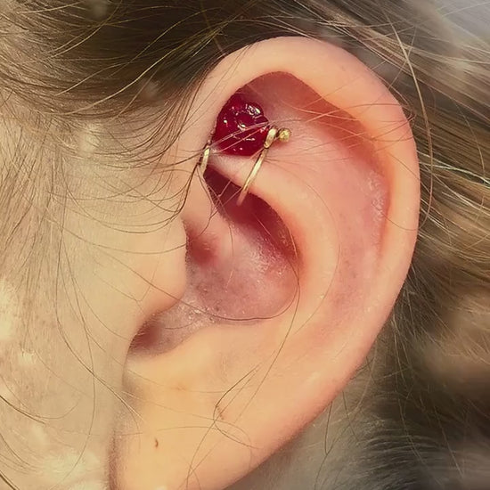 Floral Ear Cuff No Piercing | Rook Flower | USA Made Bronze Jewelry | Festival Accessories | Nature-Inspired Jewelry | Pierceless Earring |