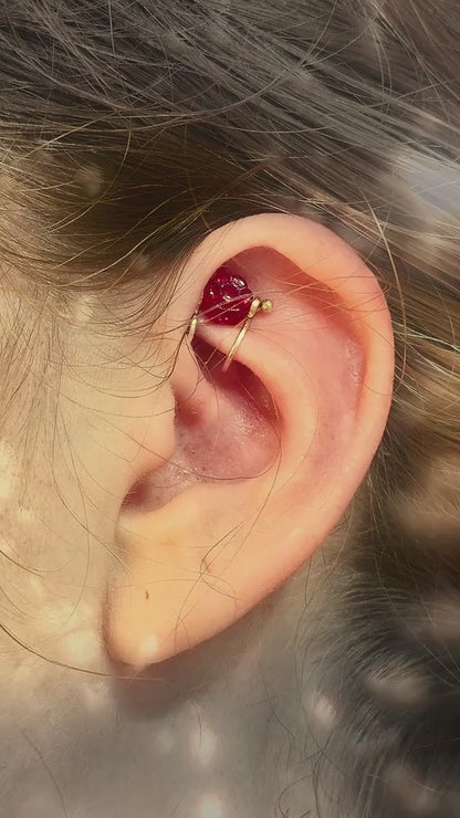 Floral Ear Cuff No Piercing | Rook Flower | USA Made Bronze Jewelry | Festival Accessories | Nature-Inspired Jewelry | Pierceless Earring |