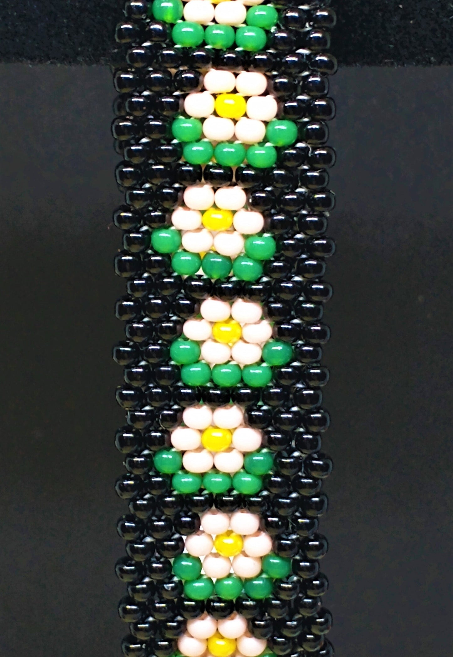 Boho Chic Beaded Bracelet | Boho Flower Cuff Bracelet Handmade Boho Jewelry | Woven Glass Seed Bead Bracelet | Bohemian Cuff Bracelet