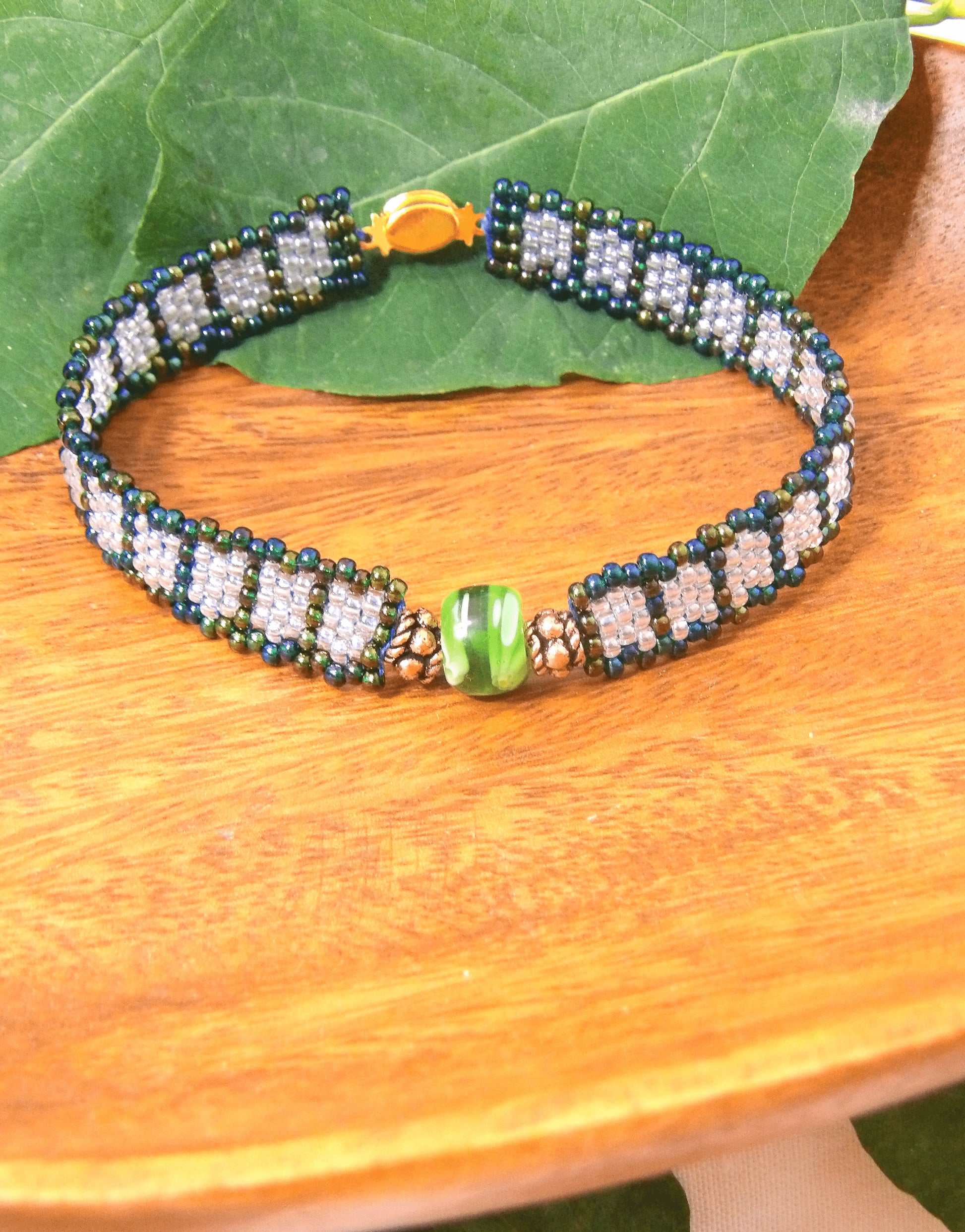Boho Chic Beaded Bracelet | Boho Geometric Cuff Bracelet | Handmade Boho Jewelry | Woven Glass Seed Bead Bracelet | Bohemian Cuff Bracelet